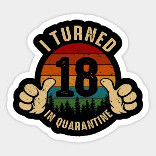 I Turned 18 In Quarantine Sticker